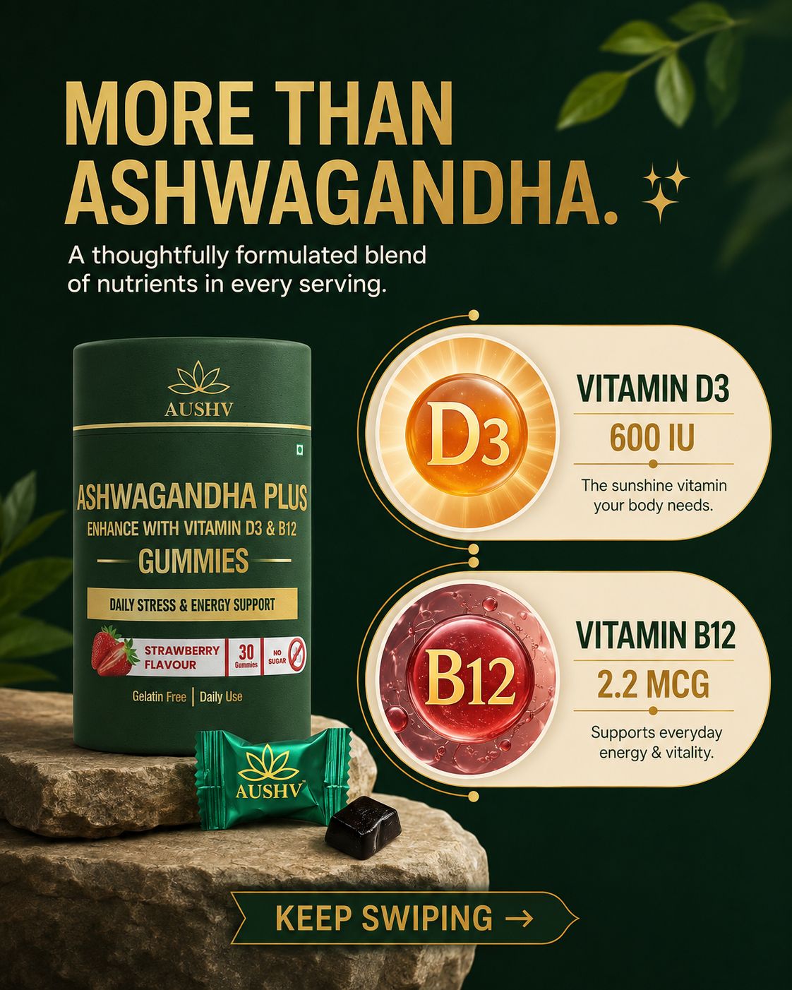 Vitamin D3 and B12 Matrix